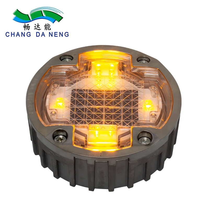 Marcatori stradali a LED solari da 20 tonnellate con 6 luci a LED per lato