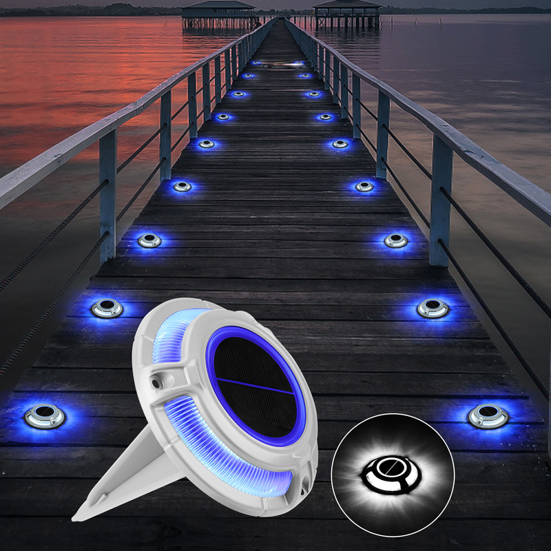 2V LED Solar Dock Light Aluminium PC Screw Mounted Bearing 3t 115*22.5MM