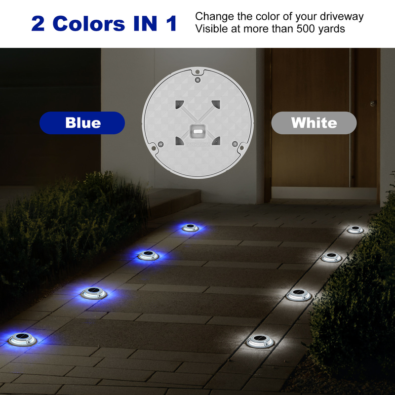 20 lumens Luce dock alimentata da energia solare Materiale PC in alluminio resistente Voltaggio 2V