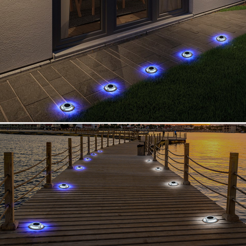 20 lumens Luce dock alimentata da energia solare Materiale PC in alluminio resistente Voltaggio 2V