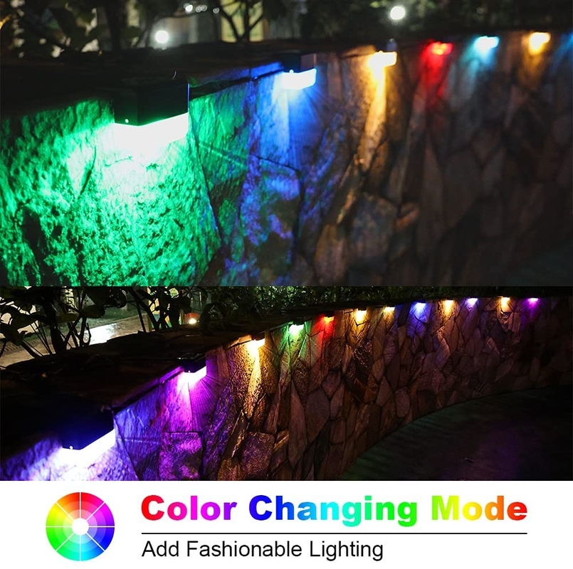 Luce a parete a energia solare costruita con batteria al litio ternaria per illuminazione LED RGB bianca calda
