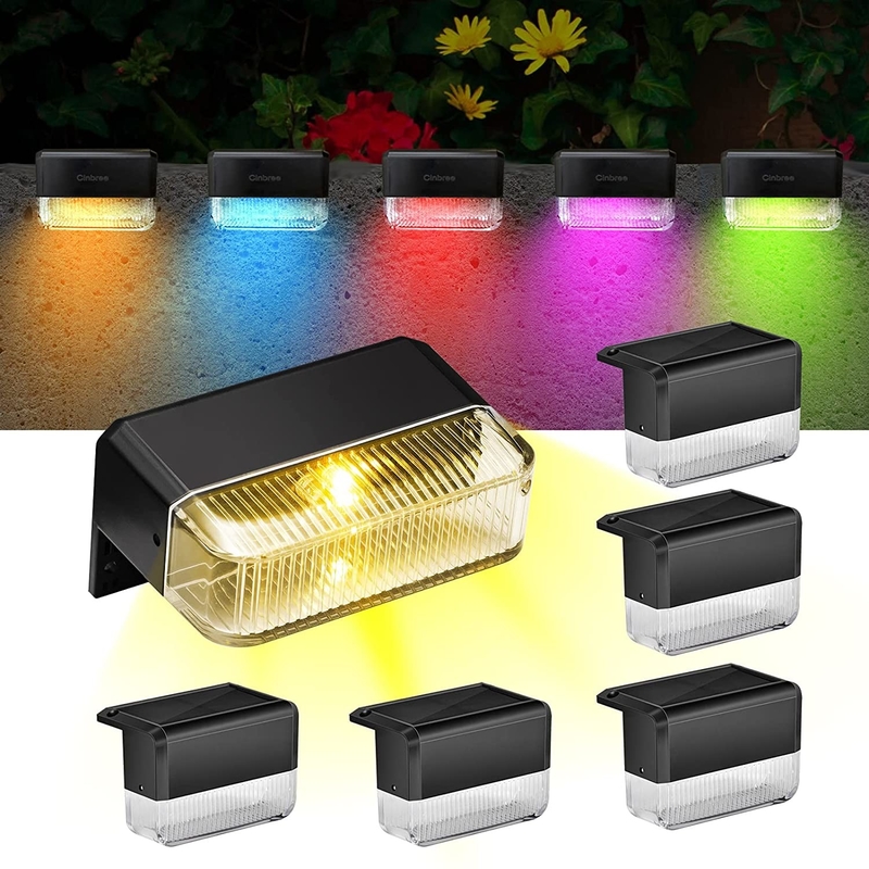 Luce a parete a energia solare costruita con batteria al litio ternaria per illuminazione LED RGB bianca calda