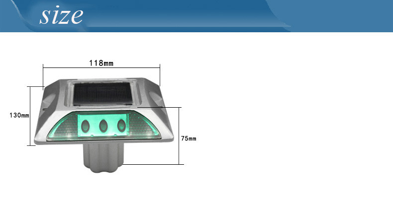 PBW Aluminum Solar Road Stud LED Reflector Solar Road per avvertimento di sicurezza