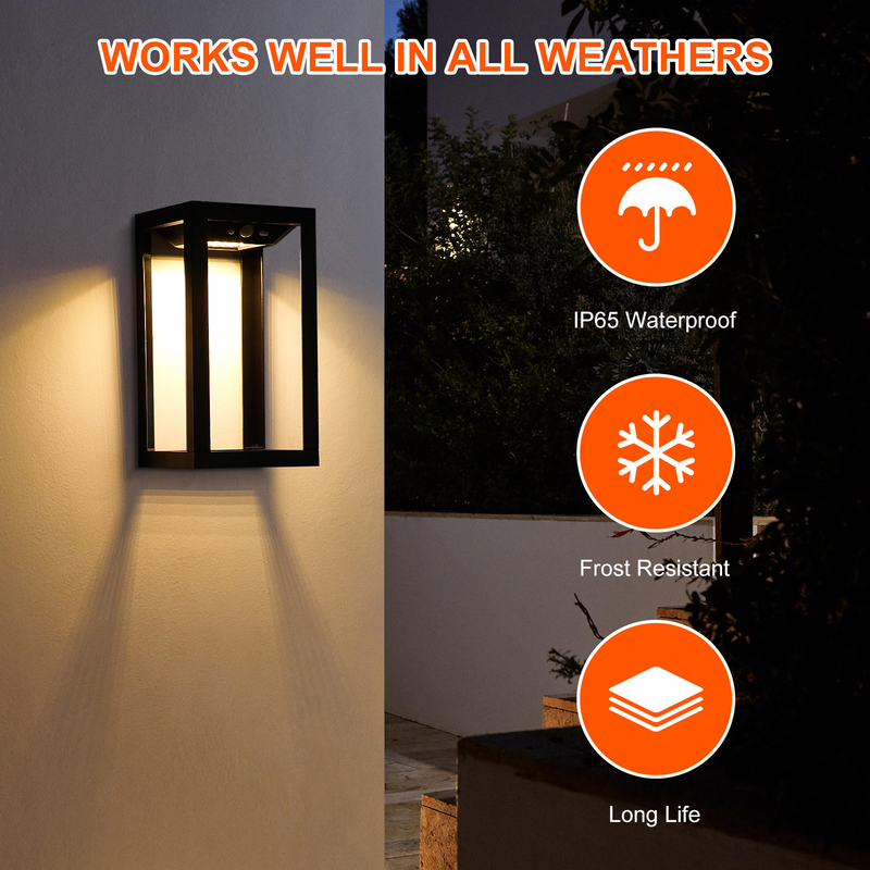 Lampada solare per pareti esterne per giardino Lampade solari per pareti esterne per casa, garage, fronte, portico