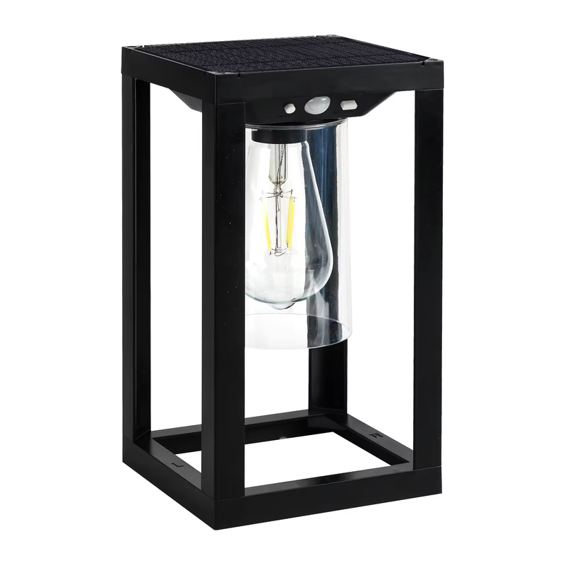 Sensore di movimento luce solare portico illuminazione esterna IP65 Sconce Lampada di lanterna da parete per la porta d'ingresso del patio