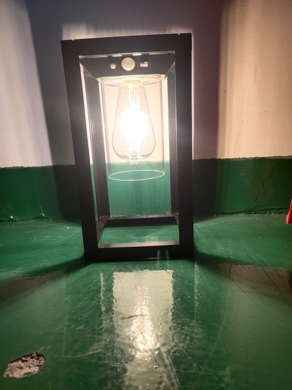 Sensore di movimento luce solare portico illuminazione esterna IP65 Sconce Lampada di lanterna da parete per la porta d'ingresso del patio