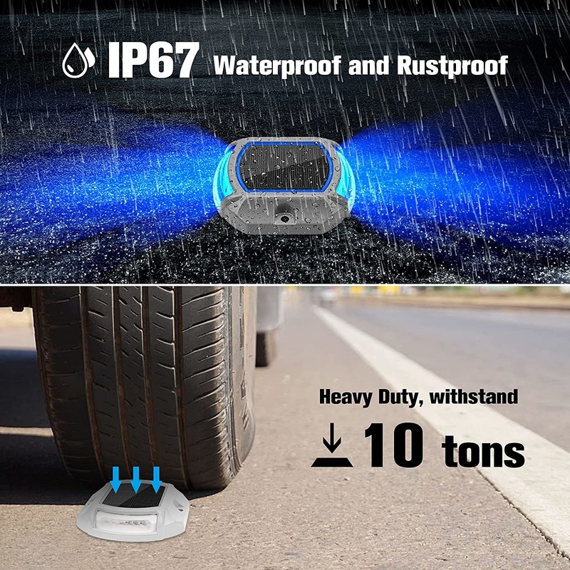 Acqua resistente all'aria aperta alluminio LED giardino passo luce alimentato da energia solare via d'ingresso sentiero di strada marcatore ponte molo luce da terra