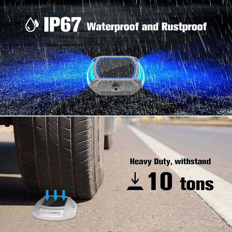 Acqua resistente all'aria aperta alluminio LED giardino passo luce alimentato da energia solare via d'ingresso sentiero di strada marcatore ponte molo luce da terra