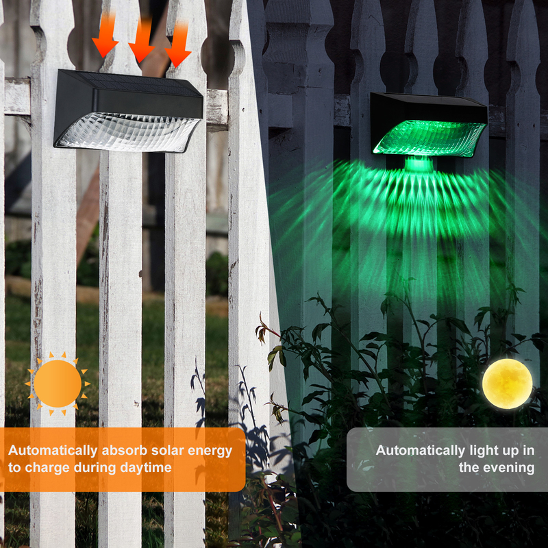Lampada da parete a terra a conduzione solare a LED Lampade da parete per recinzioni da giardino