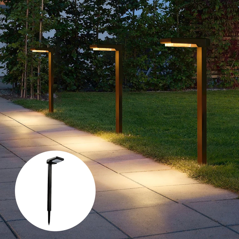 IP65 Acqua resistente all'aria aperta 6 LED Solar Garden Stake Light Auto On/Off 15 ore Tempo di lavoro