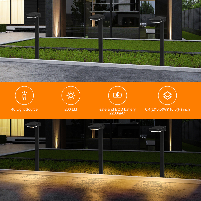 Lampade a LED a energia solare con accensione/spena automatica 6 Pcs LED IP65 impermeabile