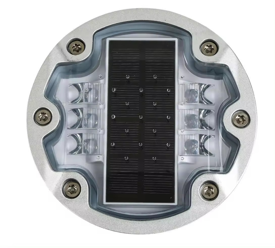 Strada solare incorporata Stud alluminio 60 tonnellate Resiste alla luce lampeggiante Garage impermeabile Autostrada Giardino Strada bordo