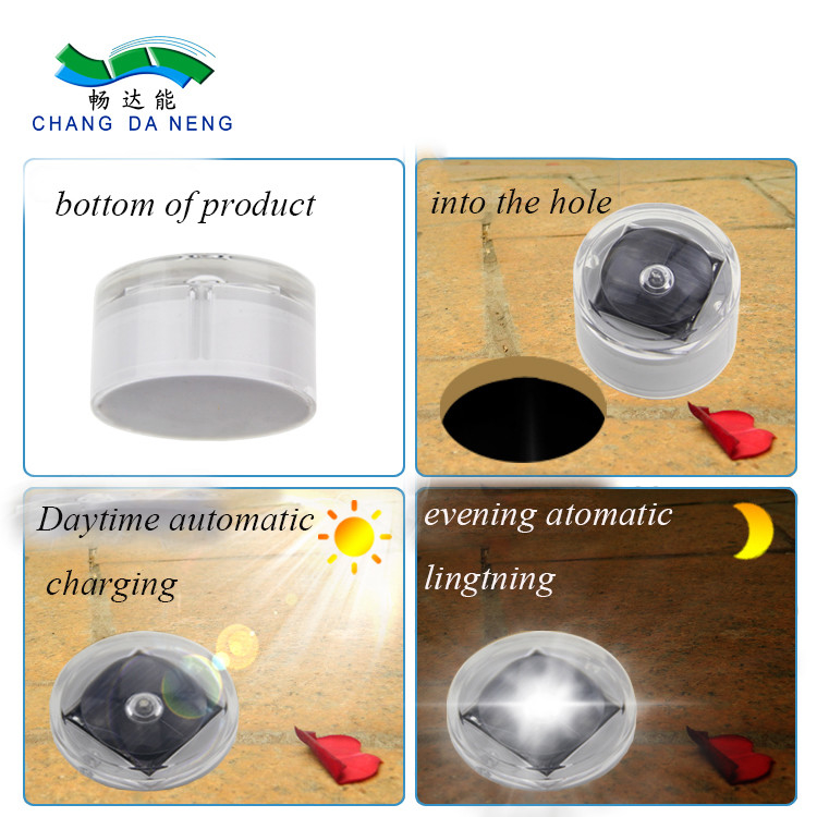 Aluminio sotterraneo per strade solari Rondo Incorporato LED Light Beacon Marcatori stradali