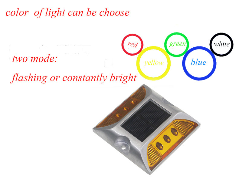 Cat Eye Aluminum Traffico solare Riflettente Strobe Light IP68 Autostrada Multi Colore Solar Road Stud