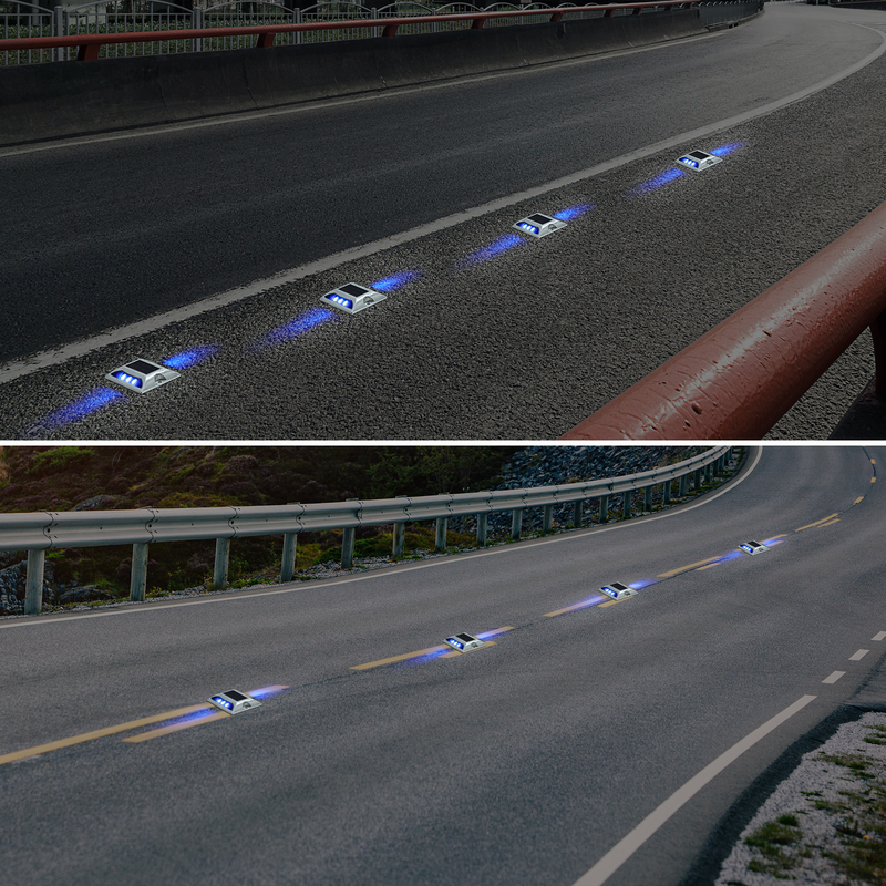 Strada luminosa in alluminio con lampadine lampeggianti e tempo di lavoro ≥ 100h
