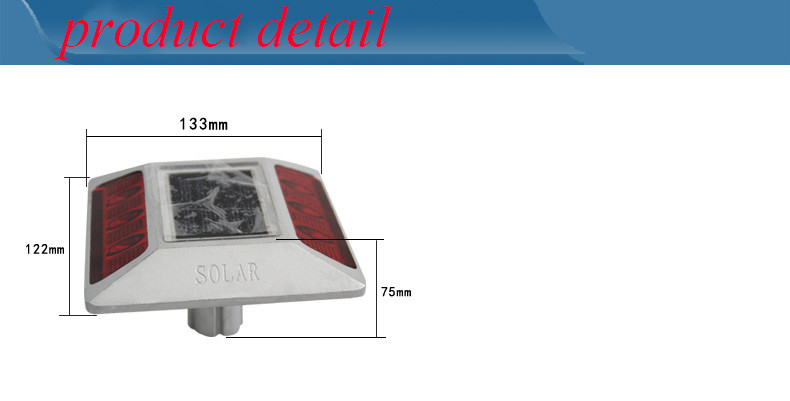 IP68 resistente all'acqua Spike solare LED riflettore in alluminio fuso luci di guida stradale con piedi