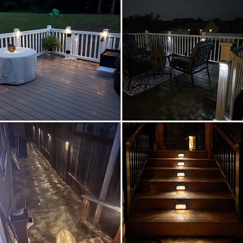 Lumi esterne ad energia solare impermeabili per recinzioni Decorative Deck Step Garden Stair Wall