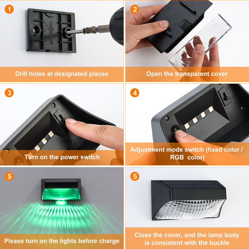Luci luminose 20 lumens Decorazione da giardino Luce Batteria monocristallina Ni Mh Con 15 ore di lavoro