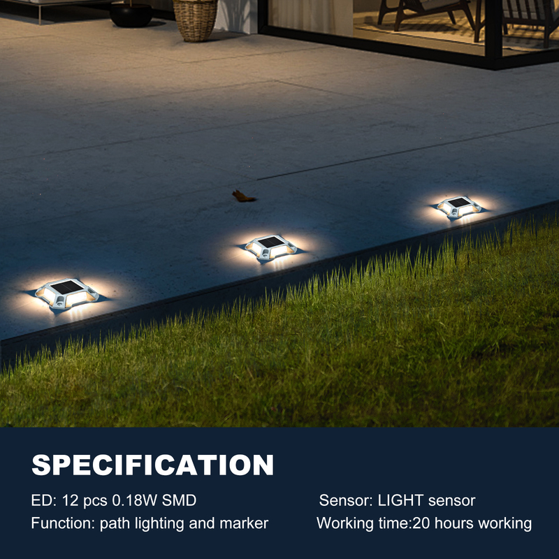 Pavimento esterno leghe di alluminio a led per la strada per il montaggio di rotaie energia solare per il giardino per il pavimento decorativo