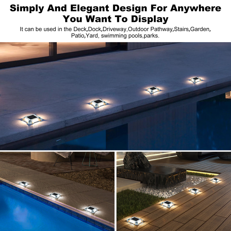 Pavimento esterno leghe di alluminio a led per la strada per il montaggio di rotaie energia solare per il giardino per il pavimento decorativo