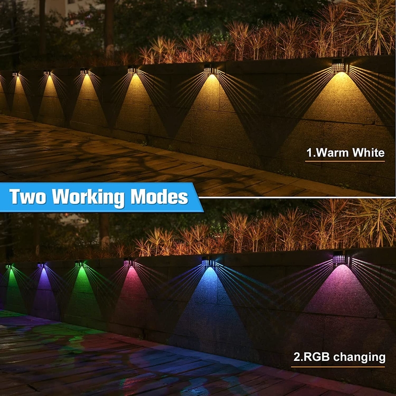 Luce solare Luce giardino solare Proiezione RGB Modello di luce impermeabile Decorazione giardino cortile cortile anteriore