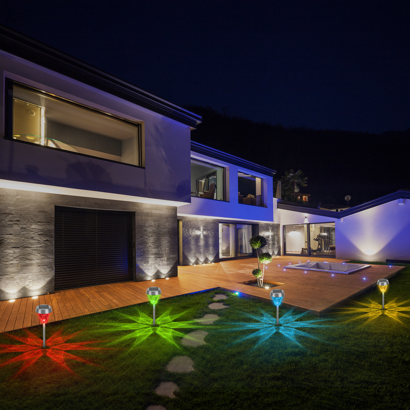 Lumiere a energia solare ABS Materiale per il giardino solare luce paesaggistica decorativa