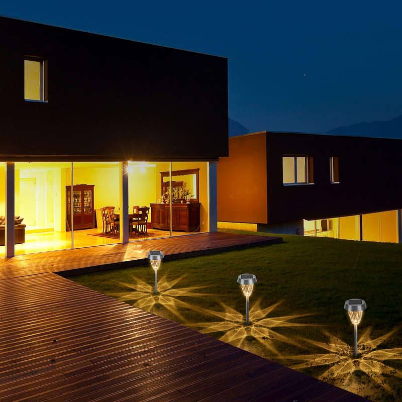Lumiere a energia solare ABS Materiale per il giardino solare luce paesaggistica decorativa