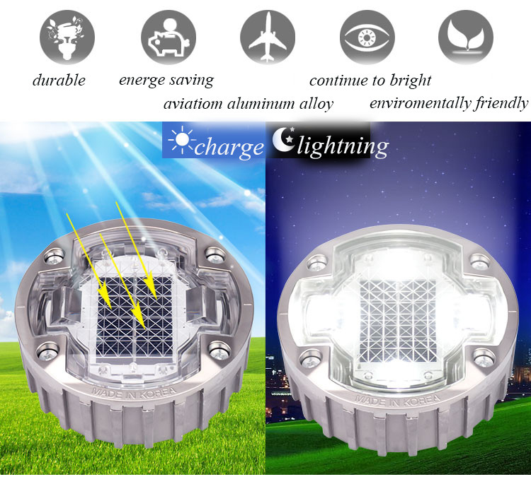 Riflettori stradali solari resistenti all'acqua pesanti / puntini stradali a energia solare con sorgente luminosa LED