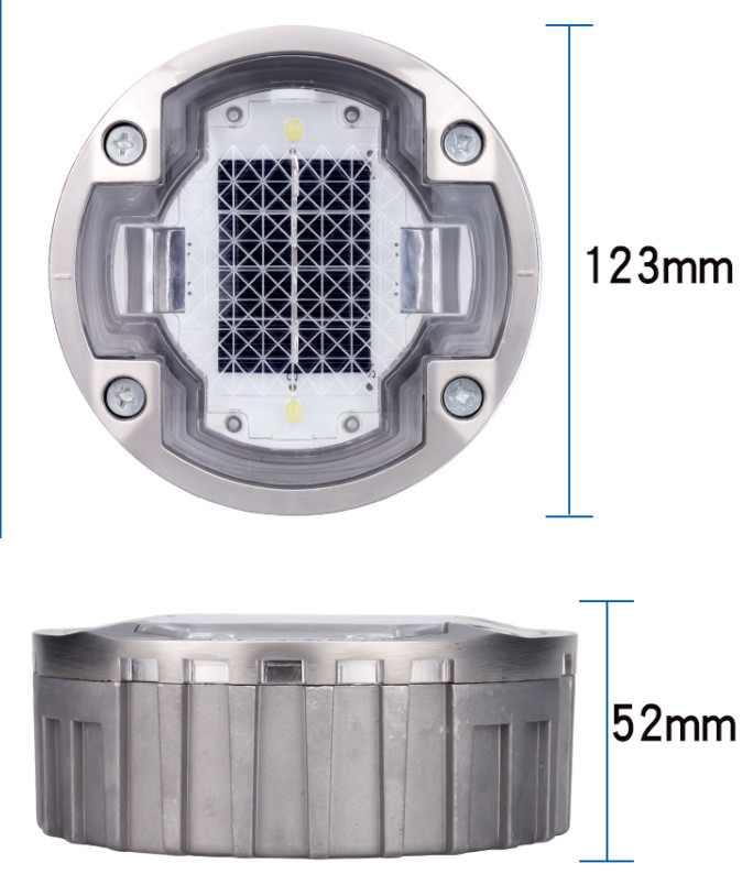 Riflettori stradali solari resistenti all'acqua pesanti / puntini stradali a energia solare con sorgente luminosa LED