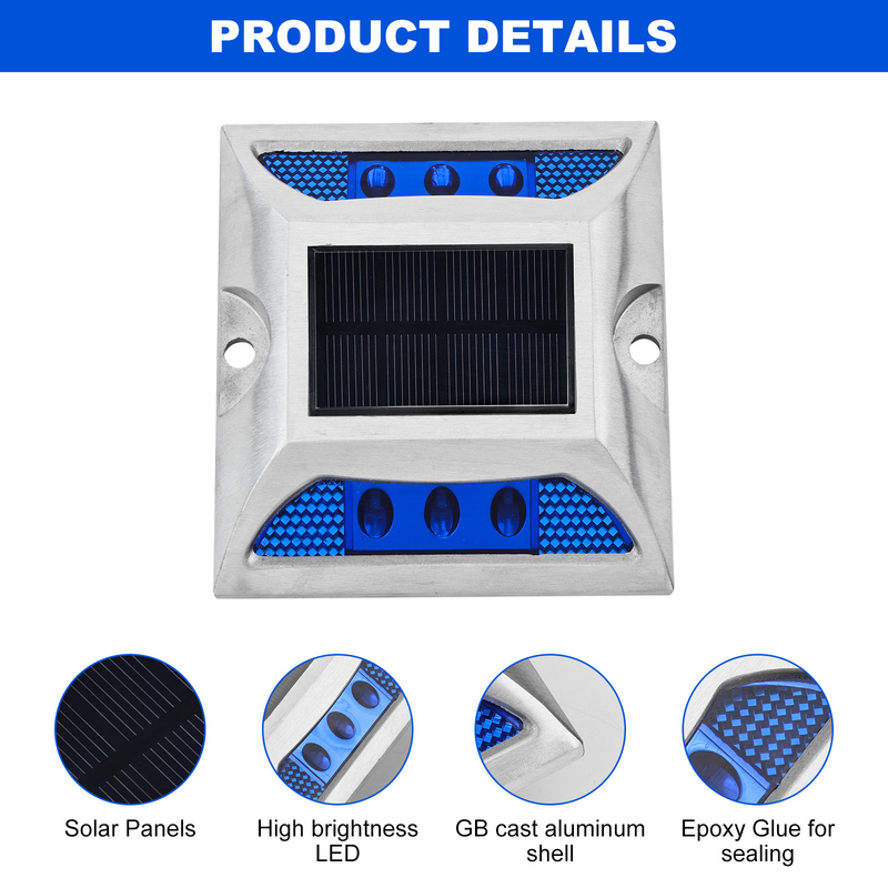 Incorporato illuminazione stradale a energia solare strada mattoni 6 Pcs Led Qty per l'illuminazione esterna
