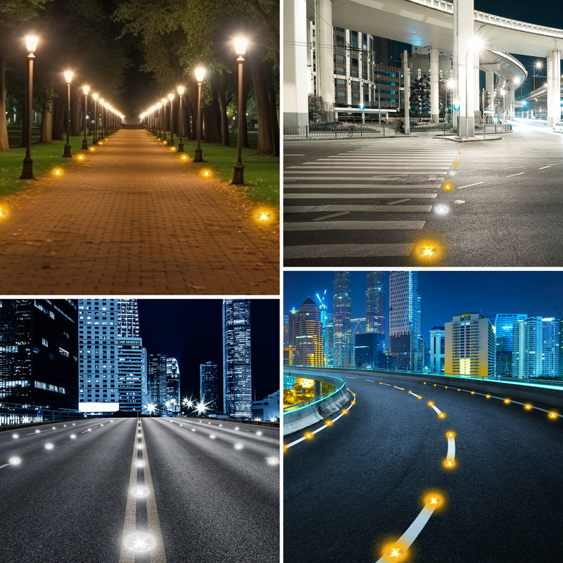 Riflettore stradale ad alta luminosità a LED alimentato da energia solare con visibilità ultra lunga per avvertimento stradale