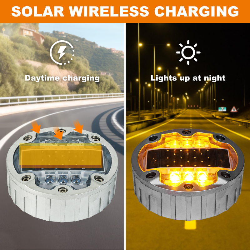 1150g Punti stradali solari in colori multiproteggibili Livello IP68 Voltaggio 2V