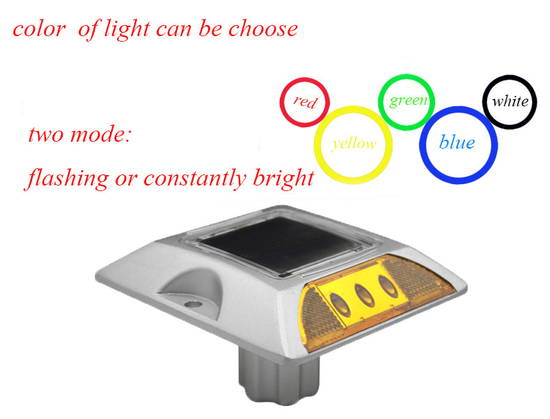 Illuminazione ultra lunga 6 LED riflettori stradali solari con 800 metri di distanza visiva