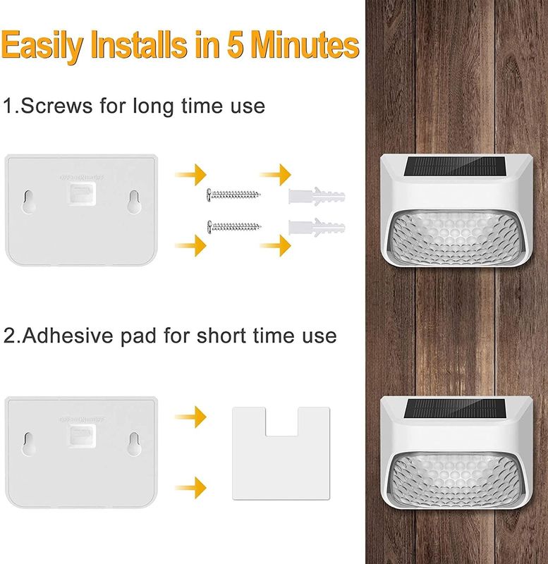 Tempo di lavoro duraturo di 15 ore Luce di recinzione solare con pannello di silicio monocristallino