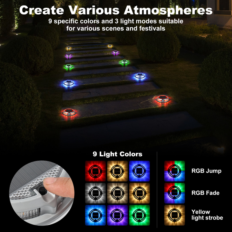 2V resistente all'acqua luce solare dock luce solare LED con 20 lumens fonte di luce LED
