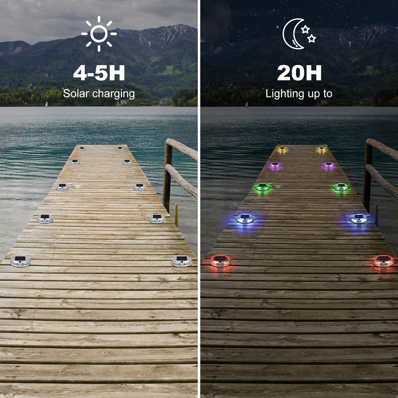 2V resistente all'acqua luce solare dock luce solare LED con 20 lumens fonte di luce LED