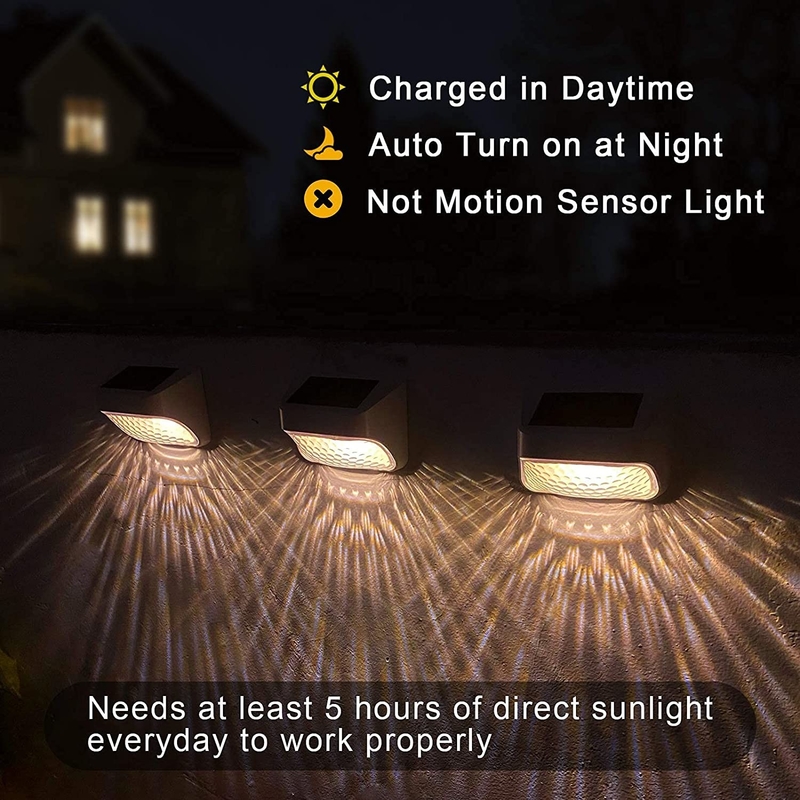 Lampade per recinzioni solari esterne con 20 lumen IP65 impermeabile LED Decorazione recinzione solare