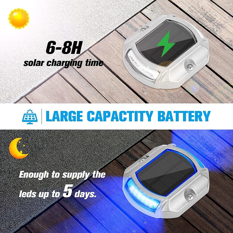 Alumini IP68 impermeabile a energia solare luci di arrivo per scalinate esterne