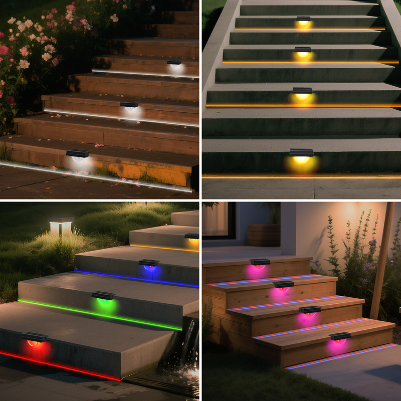 Luce per recinzione solare a LED con 20 ore di autonomia, pannello solare 5V/100MA e batteria 3.7V/500MA per giardini e sentieri