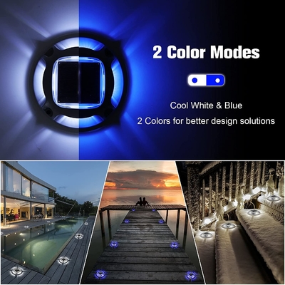 2V 140 MAH Solar Deck Lights Outdoor di alluminio per il modo del percorso del giardino