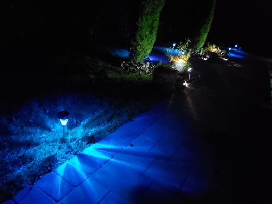 Il paesaggio alimentato solare di via 20h del giardino accende le luci all'aperto alimentate solari del LED