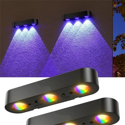 Pannello solare Silicio monocristallino 5V / 220MA Luci solari decorative esterne in nero