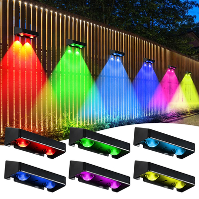 Illuminazione impermeabile LED Lampade di terrazza solare Fonte di luce bianca calda IP68 impermeabile