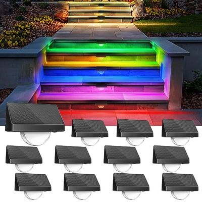 Luce di recinzione a LED solare ️ Illuminazione esterna RGB impermeabile