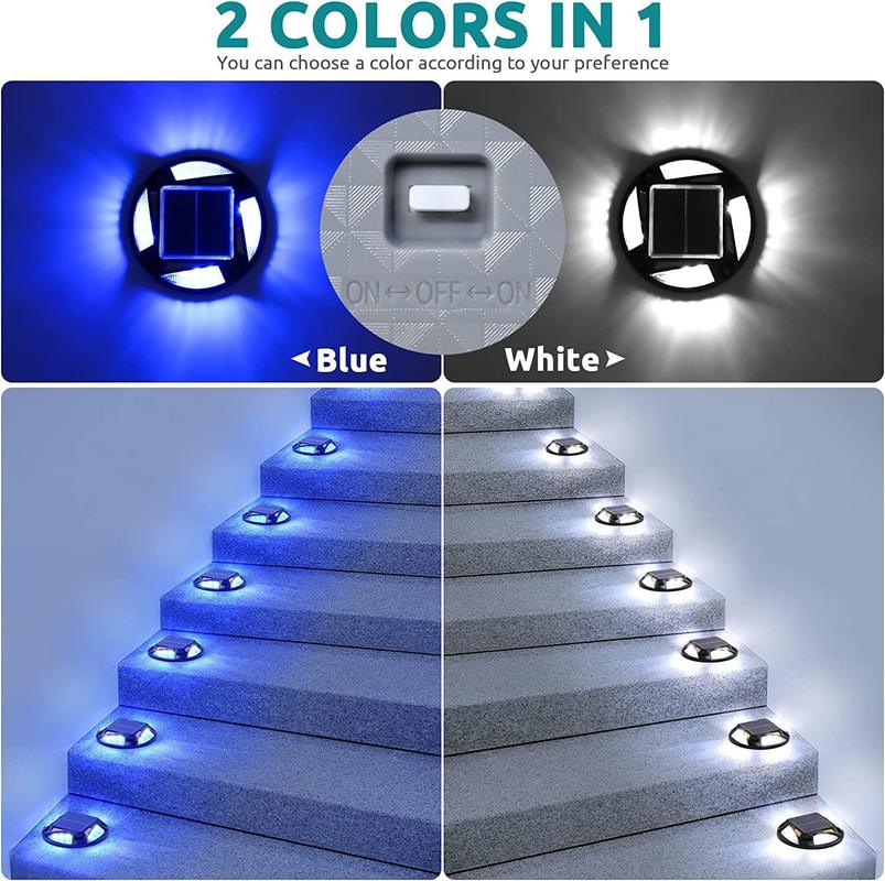 Strada solare bianca calda con 12 LED per la sicurezza stradale del traffico e l'illuminazione del vialetto