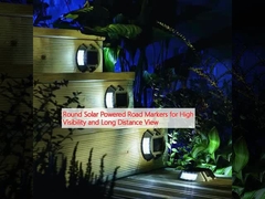 Marcatori rotondi a energia solare per alta visibilità e visibilità a lunga distanza